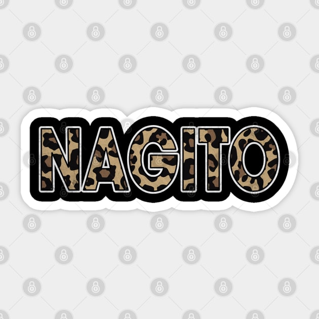 Awesome Proud Name Nagito Pattern Retro Anime Sticker by Amir Dorsman Tribal